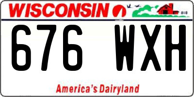 WI license plate 676WXH