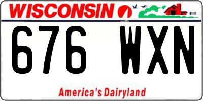 WI license plate 676WXN