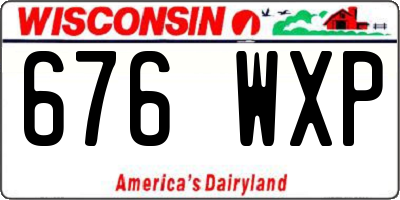 WI license plate 676WXP