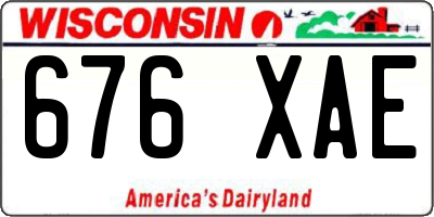 WI license plate 676XAE