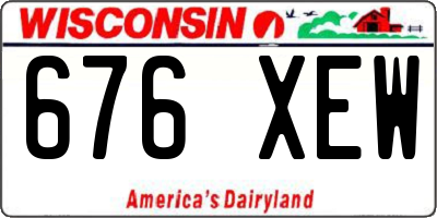 WI license plate 676XEW
