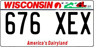 WI license plate 676XEX