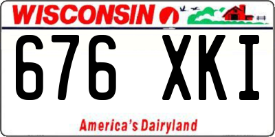 WI license plate 676XKI