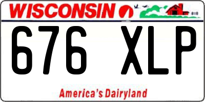 WI license plate 676XLP