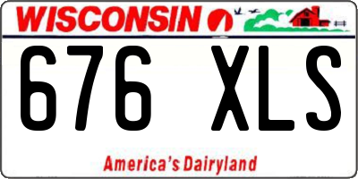 WI license plate 676XLS