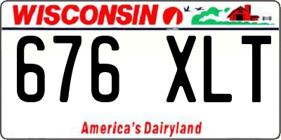 WI license plate 676XLT