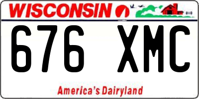 WI license plate 676XMC