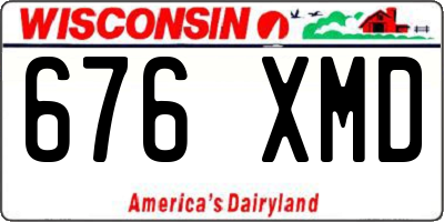 WI license plate 676XMD