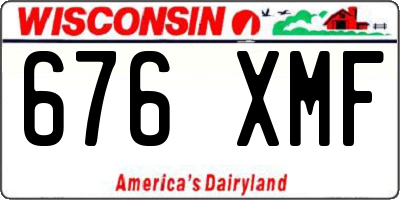 WI license plate 676XMF