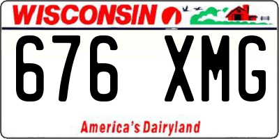 WI license plate 676XMG