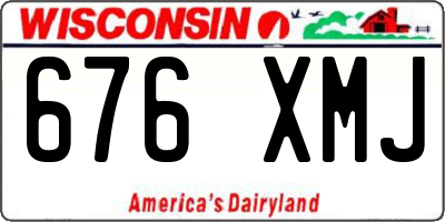 WI license plate 676XMJ