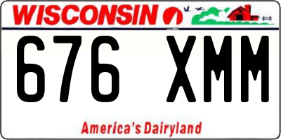 WI license plate 676XMM