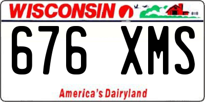 WI license plate 676XMS