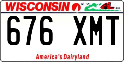WI license plate 676XMT