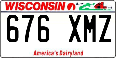 WI license plate 676XMZ