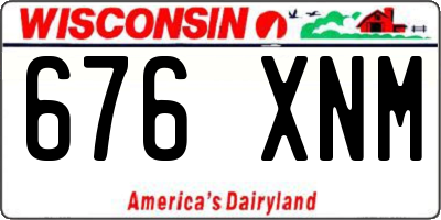 WI license plate 676XNM