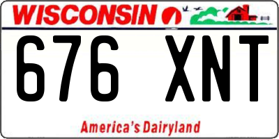 WI license plate 676XNT