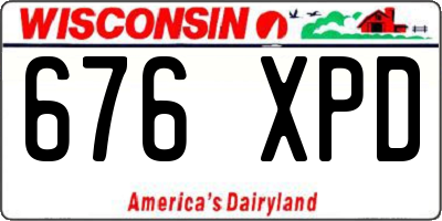 WI license plate 676XPD