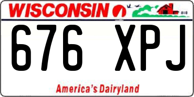 WI license plate 676XPJ