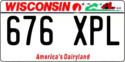 WI license plate 676XPL