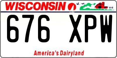 WI license plate 676XPW