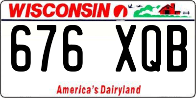 WI license plate 676XQB
