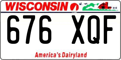 WI license plate 676XQF