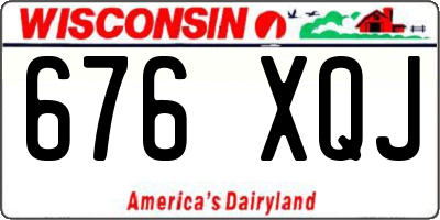 WI license plate 676XQJ