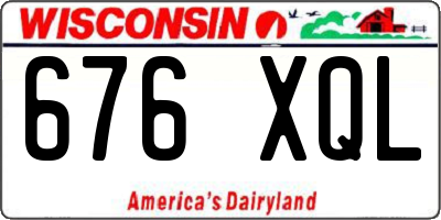 WI license plate 676XQL