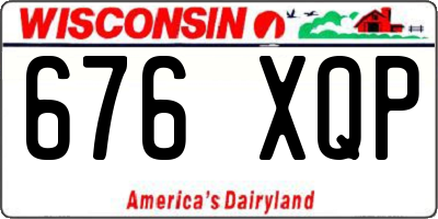WI license plate 676XQP