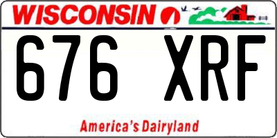 WI license plate 676XRF