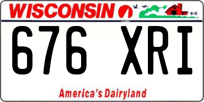 WI license plate 676XRI