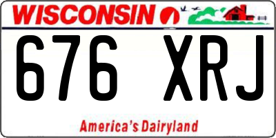 WI license plate 676XRJ