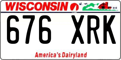 WI license plate 676XRK