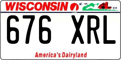WI license plate 676XRL