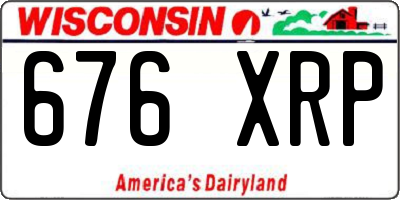 WI license plate 676XRP