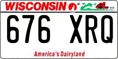 WI license plate 676XRQ