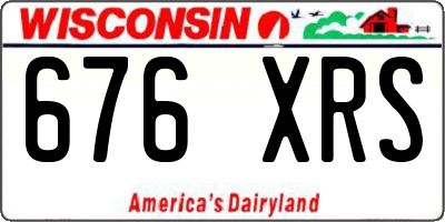 WI license plate 676XRS