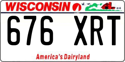 WI license plate 676XRT