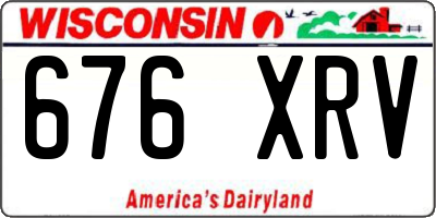 WI license plate 676XRV