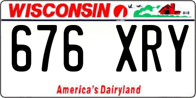 WI license plate 676XRY