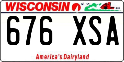 WI license plate 676XSA