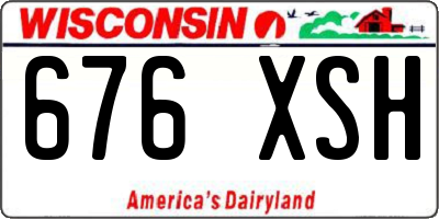 WI license plate 676XSH