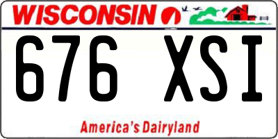 WI license plate 676XSI