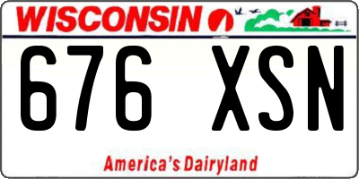 WI license plate 676XSN