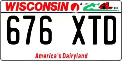 WI license plate 676XTD