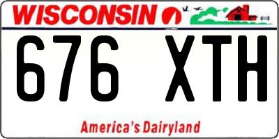 WI license plate 676XTH
