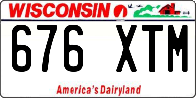 WI license plate 676XTM