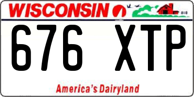 WI license plate 676XTP