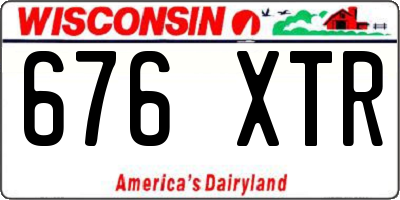 WI license plate 676XTR
